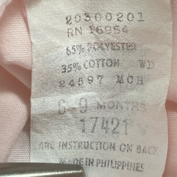 Vintage Baby Girl One-Piece Light Pink Jumpsuit Jumper w/Booties 6-9 mo 90's Y2K - Picture 14 of 14